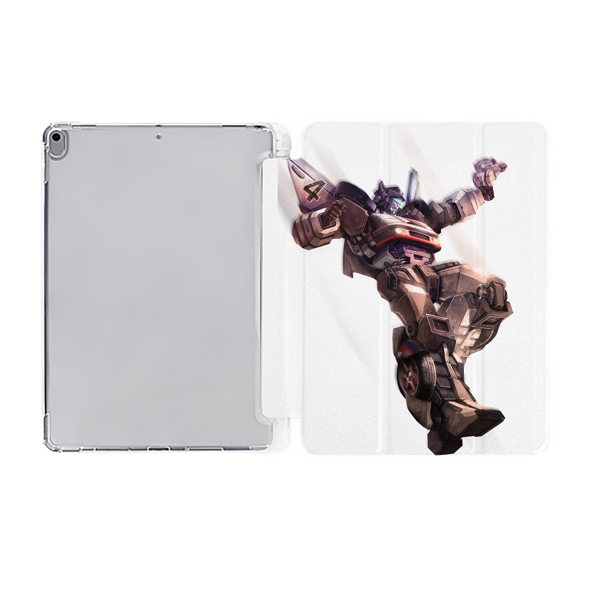 （画像用） Transformers トランスフォーマー IPad ケース ペン収納付き 三つ折りスタンド PUレザー×シリコン 対応機種9.5/10.5/10.9インチ